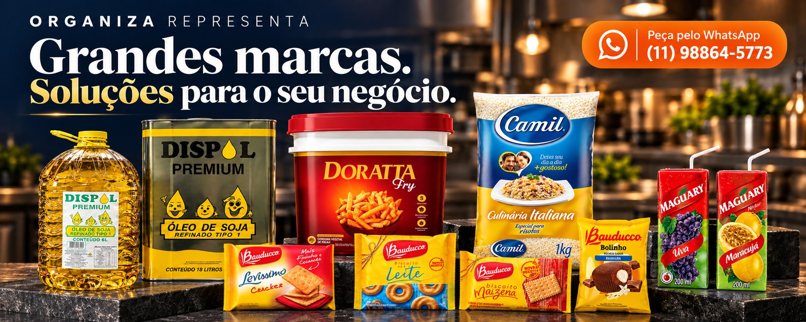 Grandes marcas representadas pela Organiza Representa